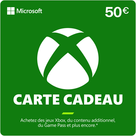 Carte cadeau Xbox 50€